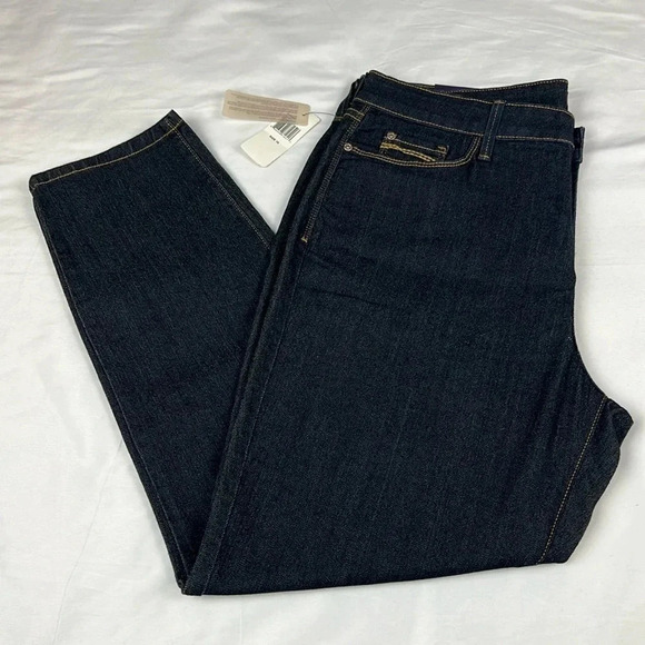 NYDJ NEW Women’s 16 Dark Wash Lift x Tuck Technology Ankle Jean - Picture 1 of 16